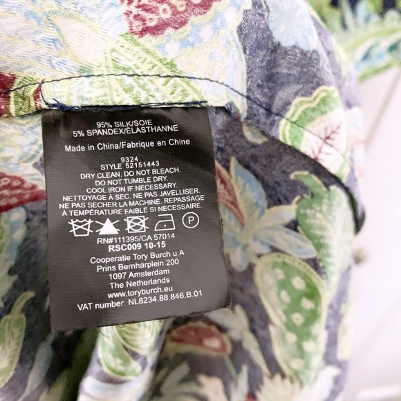 Tory Burch Garden Wisteria Silk Printed Dress - Picture 9 of 10